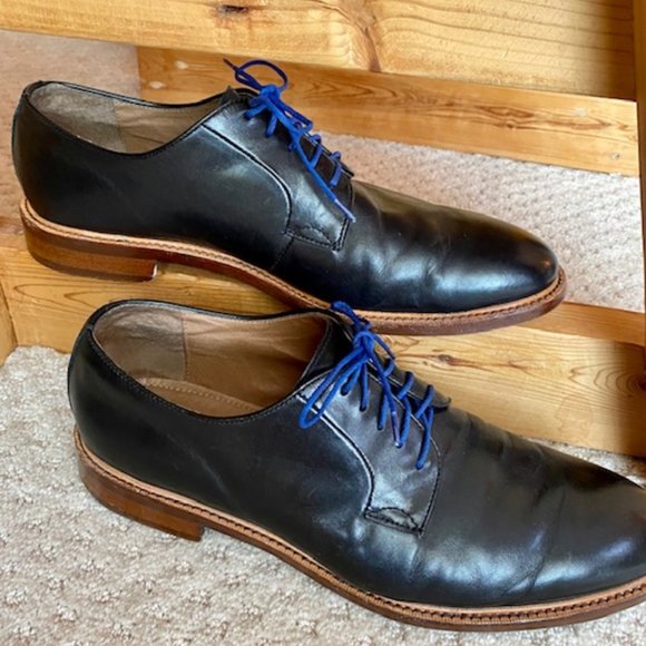 Men\'s Black Leather Oxfords main image 4